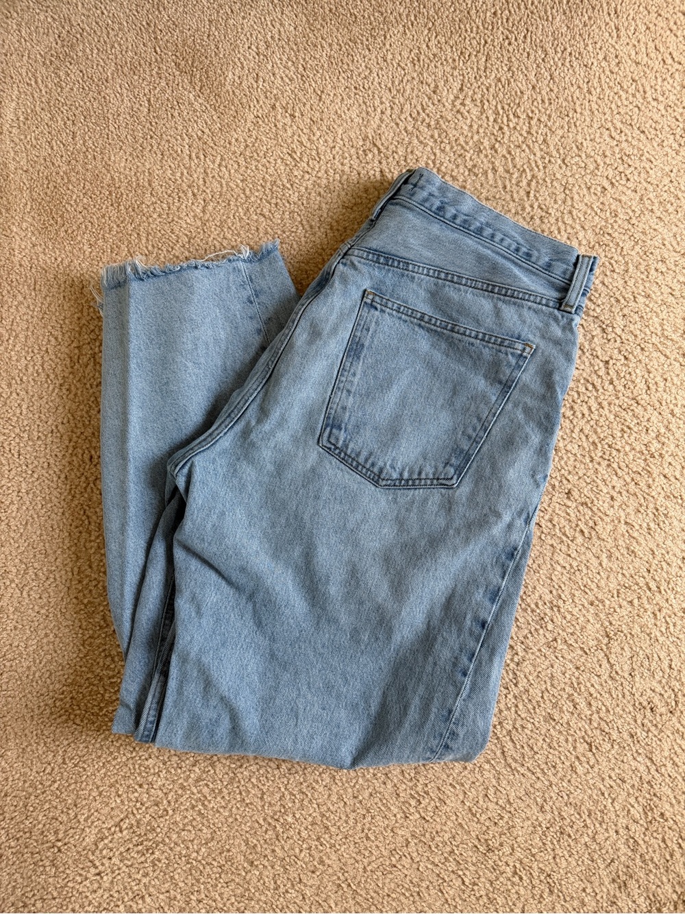 Agolde Light Wash Barrel Jeans - Luna Pieced Jeans
